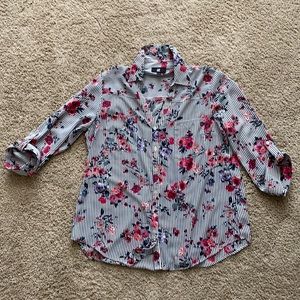 Floral Button Up Blouse